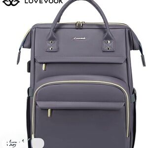 Purple Women's Leather Backpack by Loveook